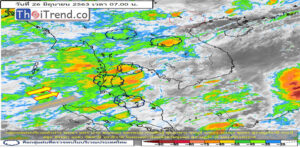 ภาคกลางมีฝนตก 40 % ของพื้นที่ อุณหภูมิสูงสุด 37 องศาเซลเซียส