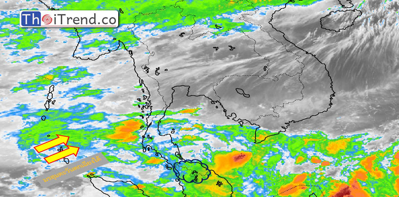 ภาคกลางวันนี้ปลอดโปร่ง มีเมฆบางส่วน มีฝนตกน้อย 20 % ของพื้นที่ อุณหภูมิสูงสุด 37 องศาเซลเซียส