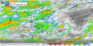 ภาคกลาง มีเมฆเป็นส่วนมาก มีฝนตก 40 % ของพื้นที่ อุณหภูมิสูงสุด 36 องศาเซลเซียส